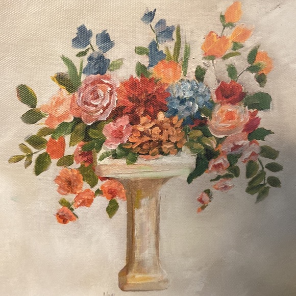 Set/2 Bathroom Powder Room Floral Canvas Pictures: shabby chic, cottagecore - Picture 6 of 6